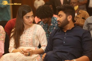 Rashmika Mandanna and Sharwanand at March 5 Press Meet of the movie Aadavallu Meeku Johaarlu