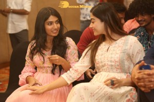 Rashmika Mandanna and Sharwanand at March 5 Press Meet of the movie Aadavallu Meeku Johaarlu