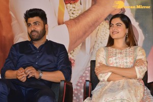 Rashmika Mandanna and Sharwanand at March 5 Press Meet of the movie Aadavallu Meeku Johaarlu