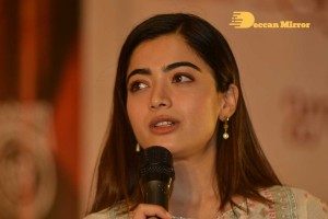 Rashmika Mandanna and Sharwanand at March 5 Press Meet of the movie Aadavallu Meeku Johaarlu