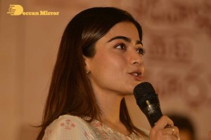 Rashmika Mandanna and Sharwanand at March 5 Press Meet of the movie Aadavallu Meeku Johaarlu