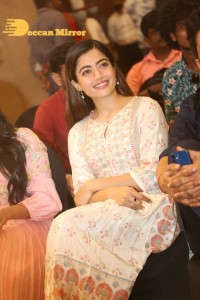 Rashmika Mandanna and Sharwanand at March 5 Press Meet of the movie Aadavallu Meeku Johaarlu