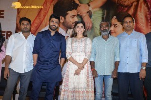 Rashmika Mandanna and Sharwanand at March 5 Press Meet of the movie Aadavallu Meeku Johaarlu