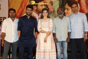 Rashmika Mandanna and Sharwanand at March 5 Press Meet of the movie Aadavallu Meeku Johaarlu