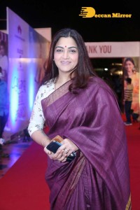 Sai Pallavi, Keerthy Suresh, Rashmika and Khushbu at the pre-release function of Aadavallu Meeku Johaarlu