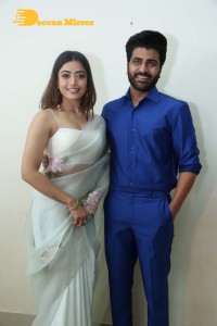 Sai Pallavi, Keerthy Suresh, Rashmika and Khushbu at the pre-release function of Aadavallu Meeku Johaarlu