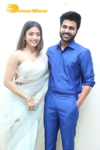 Sai Pallavi, Keerthy Suresh, Rashmika and Khushbu at the pre-release function of Aadavallu Meeku Johaarlu