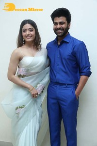 Sai Pallavi, Keerthy Suresh, Rashmika and Khushbu at the pre-release function of Aadavallu Meeku Johaarlu