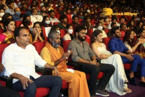 Sai Pallavi, Keerthy Suresh, Rashmika and Khushbu at the pre-release function of Aadavallu Meeku Johaarlu