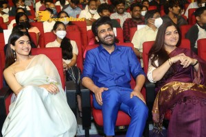 Sai Pallavi, Keerthy Suresh, Rashmika and Khushbu at the pre-release function of Aadavallu Meeku Johaarlu