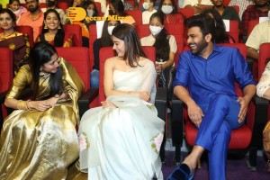 Sai Pallavi, Keerthy Suresh, Rashmika and Khushbu at the pre-release function of Aadavallu Meeku Johaarlu