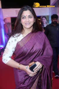 Sai Pallavi, Keerthy Suresh, Rashmika and Khushbu at the pre-release function of Aadavallu Meeku Johaarlu