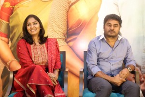 Pictures of Aadavallu Meeku Johaarlu Pre-Release Press Meet - attended by Rashmika Mandanna, Jhansi and others.