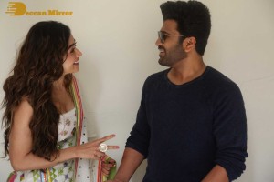 Press Meet of Telugu Movie Aadavallu Meeku Joharlu attended by actors Sharwanand and Rashmika