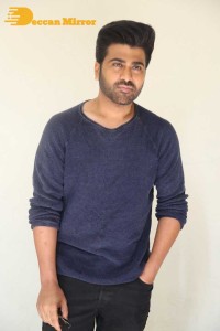 Press Meet of Telugu Movie Aadavallu Meeku Joharlu attended by actors Sharwanand and Rashmika