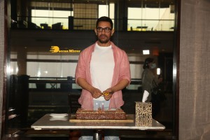 Bollywood Star Aamir Khan celebrates his 57th Birthday with Media