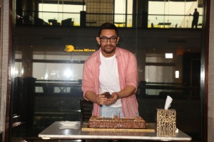 Bollywood Star Aamir Khan celebrates his 57th Birthday with Media