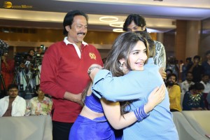 Aay Pre-Release Function attended by Narne Nithiin, Nayan Sarika, Nikhil, Sreeleela, Allu Aravind, and others