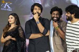 Aay Pre-Release Function attended by Narne Nithiin, Nayan Sarika, Nikhil, Sreeleela, Allu Aravind, and others