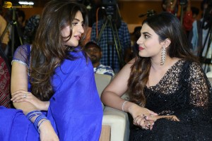 Aay Pre-Release Function attended by Narne Nithiin, Nayan Sarika, Nikhil, Sreeleela, Allu Aravind, and others