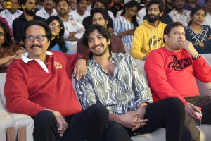 Aay Pre-Release Function attended by Narne Nithiin, Nayan Sarika, Nikhil, Sreeleela, Allu Aravind, and others