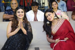 Aay Pre-Release Function attended by Narne Nithiin, Nayan Sarika, Nikhil, Sreeleela, Allu Aravind, and others
