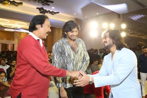 Aay Pre-Release Function attended by Narne Nithiin, Nayan Sarika, Nikhil, Sreeleela, Allu Aravind, and others