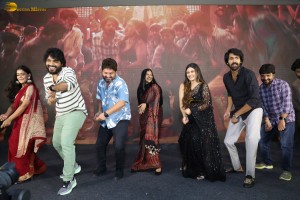 Aay Pre-Release Function attended by Narne Nithiin, Nayan Sarika, Nikhil, Sreeleela, Allu Aravind, and others