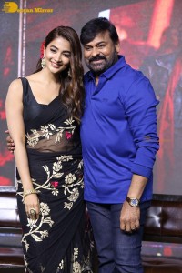 Acharya movie press meet attended by Chiranjeevi, Ram Charan Teja, Pooja Hegde and Koratala Siva