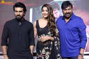 Acharya movie press meet attended by Chiranjeevi, Ram Charan Teja, Pooja Hegde and Koratala Siva