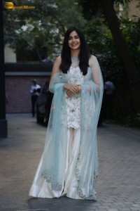 actress Adah Sharma in a white punjabi dress