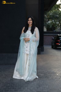 actress Adah Sharma in a white punjabi dress