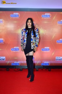 Indian actress Adah Sharma spotted in a black dress on red carpet