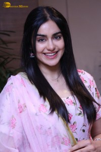 Tollywood Actress Adah Sharma in a pink salwar dress