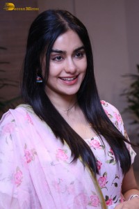 Tollywood Actress Adah Sharma in a pink salwar dress