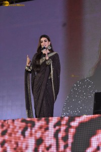 Adipurush Pre-Release Function attended by Prabhas, Kriti Sanon, Bhushan Kumar, YV Subba Reddy, IPS Ramesh Reddy, and others.