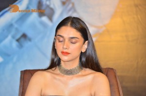 Aditi Rao Hydari in a blue off shoulder dress