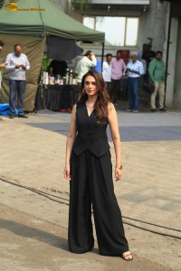actress Aditi Rao Hydari cute in a black dress