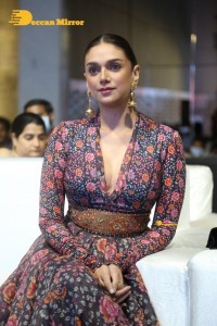 Aditi Rao Hydari looking cute at Hey Sinamika Pre-Release Function