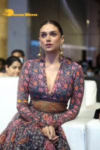 Aditi Rao Hydari looking cute at Hey Sinamika Pre-Release Function