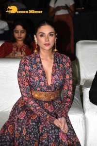 Aditi Rao Hydari looking cute at Hey Sinamika Pre-Release Function