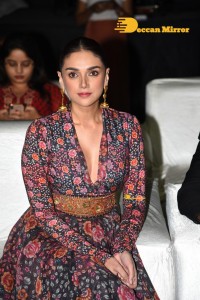 Aditi Rao Hydari looking cute at Hey Sinamika Pre-Release Function