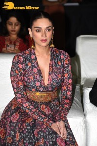 Aditi Rao Hydari looking cute at Hey Sinamika Pre-Release Function