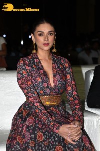 Aditi Rao Hydari looking cute at Hey Sinamika Pre-Release Function