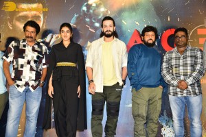Telugu Movie Agent Teaser Launch event attended by Akhil Akkineni and Sakshi Vaidya