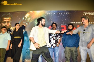 Telugu Movie Agent Teaser Launch event attended by Akhil Akkineni and Sakshi Vaidya
