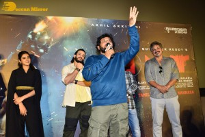 Telugu Movie Agent Teaser Launch event attended by Akhil Akkineni and Sakshi Vaidya