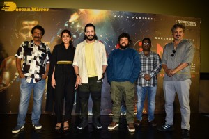 Telugu Movie Agent Teaser Launch event attended by Akhil Akkineni and Sakshi Vaidya