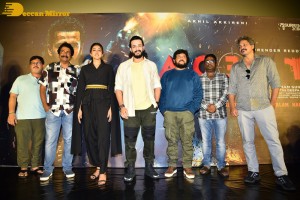 Telugu Movie Agent Teaser Launch event attended by Akhil Akkineni and Sakshi Vaidya