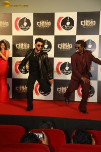 Agent Ching Attacks Ad Launch attended by Ranveer Singh, Sreeleela and Bobby Deol